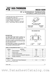 MSC81400M datasheet pdf SGS Thomson Microelectronics