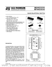 M54HC4316 datasheet pdf SGS Thomson Microelectronics