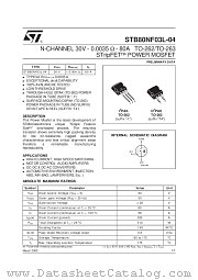 STB80NF03L-04 datasheet pdf SGS Thomson Microelectronics