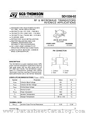 SD1538-02 datasheet pdf SGS Thomson Microelectronics