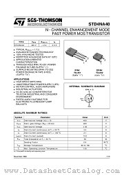 STD4NA40 datasheet pdf SGS Thomson Microelectronics