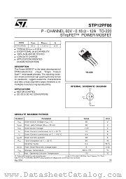 STP12PF06 datasheet pdf SGS Thomson Microelectronics