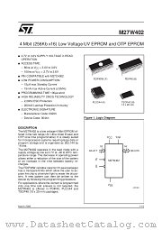 M27W402 datasheet pdf SGS Thomson Microelectronics