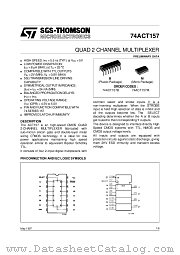 74ACT157 datasheet pdf SGS Thomson Microelectronics