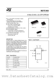 M27C405 datasheet pdf SGS Thomson Microelectronics