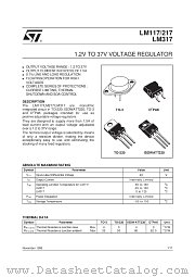 LM217 datasheet pdf SGS Thomson Microelectronics