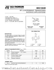 MSC1004M datasheet pdf SGS Thomson Microelectronics