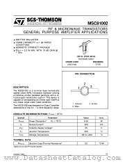 MSC81002 datasheet pdf SGS Thomson Microelectronics