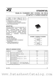 STS6DNF30L datasheet pdf SGS Thomson Microelectronics