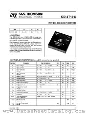 GS15T48-5 datasheet pdf SGS Thomson Microelectronics