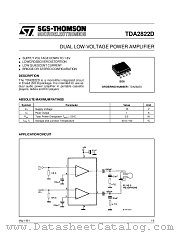TDA2822D datasheet pdf SGS Thomson Microelectronics