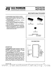 HCC4527B datasheet pdf SGS Thomson Microelectronics