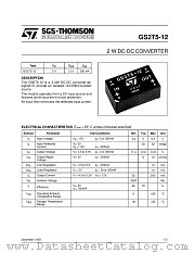 GS2T5-12 datasheet pdf SGS Thomson Microelectronics