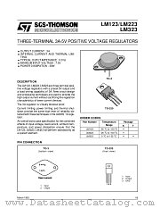 LM323 datasheet pdf SGS Thomson Microelectronics