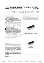 STV9425 datasheet pdf SGS Thomson Microelectronics