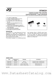 ST26C31 datasheet pdf SGS Thomson Microelectronics