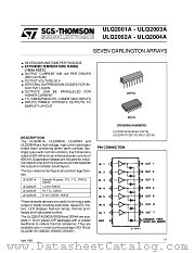 ULQ2001A datasheet pdf SGS Thomson Microelectronics