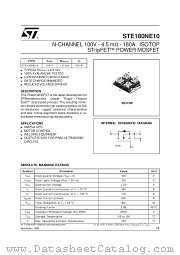 STE180NE10 datasheet pdf SGS Thomson Microelectronics