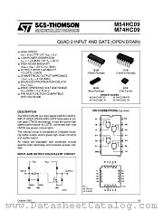 M74HC09 datasheet pdf SGS Thomson Microelectronics