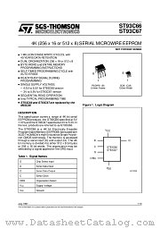 ST93C67 datasheet pdf SGS Thomson Microelectronics