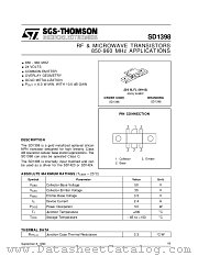 SD1398 datasheet pdf SGS Thomson Microelectronics