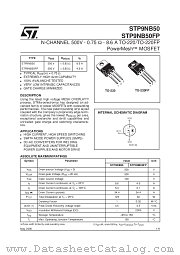 STP9NB50 datasheet pdf SGS Thomson Microelectronics