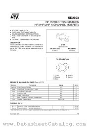 SD2923 datasheet pdf SGS Thomson Microelectronics