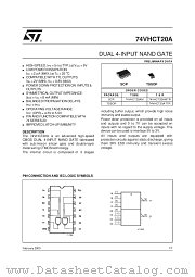 74VHCT20A datasheet pdf SGS Thomson Microelectronics