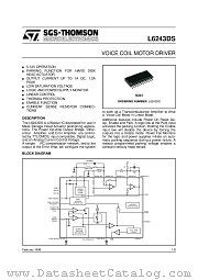 L6243DS datasheet pdf SGS Thomson Microelectronics