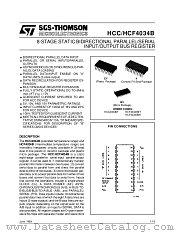 HCC4034B datasheet pdf SGS Thomson Microelectronics