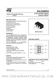 DALC208SC6 datasheet pdf SGS Thomson Microelectronics