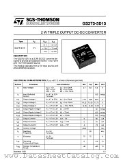 GS2T5-5D15 datasheet pdf SGS Thomson Microelectronics