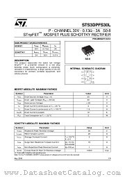 STS3DPFS30L datasheet pdf SGS Thomson Microelectronics
