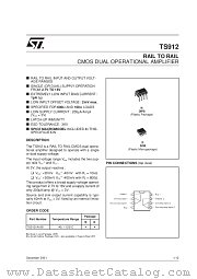 TS912AID datasheet pdf SGS Thomson Microelectronics