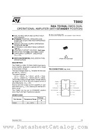 TS902AID datasheet pdf SGS Thomson Microelectronics