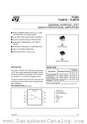TL081ACD datasheet pdf SGS Thomson Microelectronics