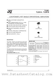 TL061 datasheet pdf SGS Thomson Microelectronics