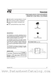 TDA2320 datasheet pdf SGS Thomson Microelectronics