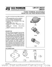 LM137K datasheet pdf SGS Thomson Microelectronics