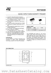 HCF4093BM1 datasheet pdf SGS Thomson Microelectronics