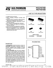 HCF4076M013TR datasheet pdf SGS Thomson Microelectronics