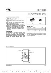 HCF4068M013TR datasheet pdf SGS Thomson Microelectronics