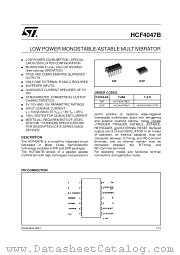 HCF4047BEY datasheet pdf SGS Thomson Microelectronics