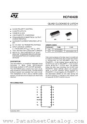 HCF4042M013TR datasheet pdf SGS Thomson Microelectronics