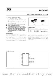HCF4019BEY datasheet pdf SGS Thomson Microelectronics