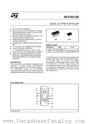 HCF4013M013TR datasheet pdf SGS Thomson Microelectronics