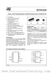 M74HC4538RM13TR datasheet pdf SGS Thomson Microelectronics