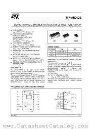 M74HC423B1R datasheet pdf SGS Thomson Microelectronics