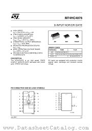 M74HC4078RM13TR datasheet pdf SGS Thomson Microelectronics