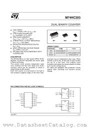 M74HC393B1R datasheet pdf SGS Thomson Microelectronics